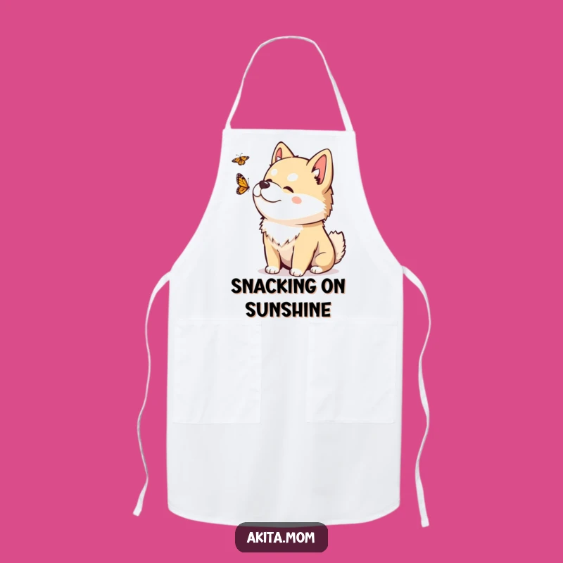 Funny Kawaii Akita Apron: Kitchen Garden Fun, Perfect Funny Gift!