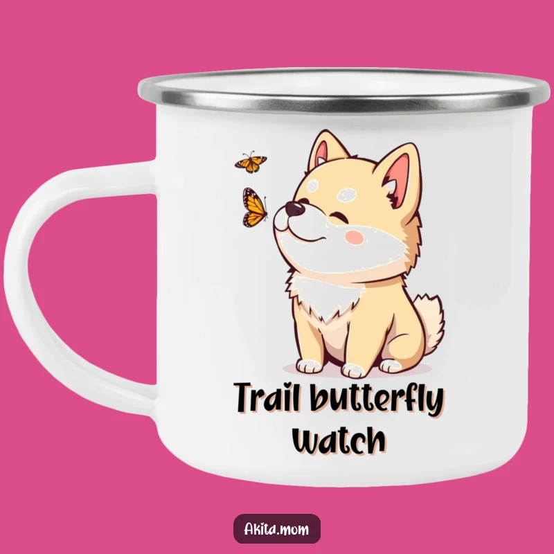 Funny Kawaii Akita Camp Mug: Nature's Brew, Perfect Funny Gift!