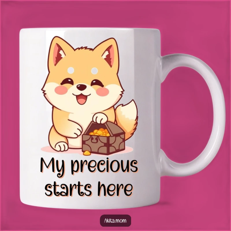 Funny Akita Treasure Guardian Mug: Loyal Dog Owner Gift