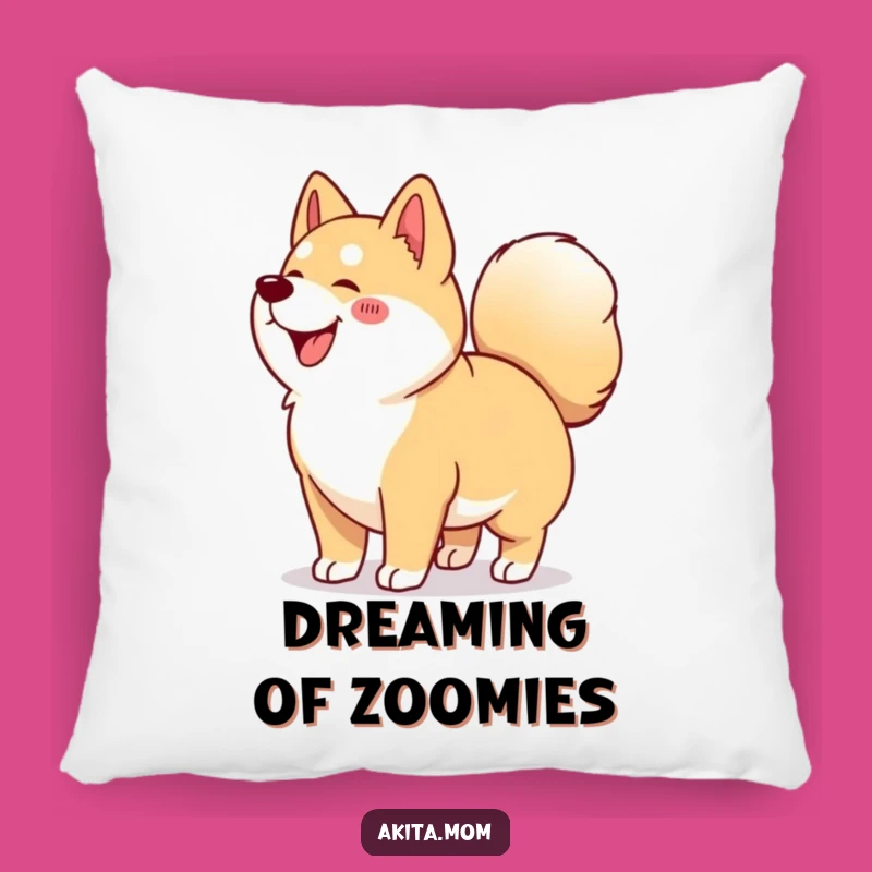 Soft Funny Kawaii Akita Wiggle Pillow: Happy Dog Cushion, Joyful Akita Decor Gift