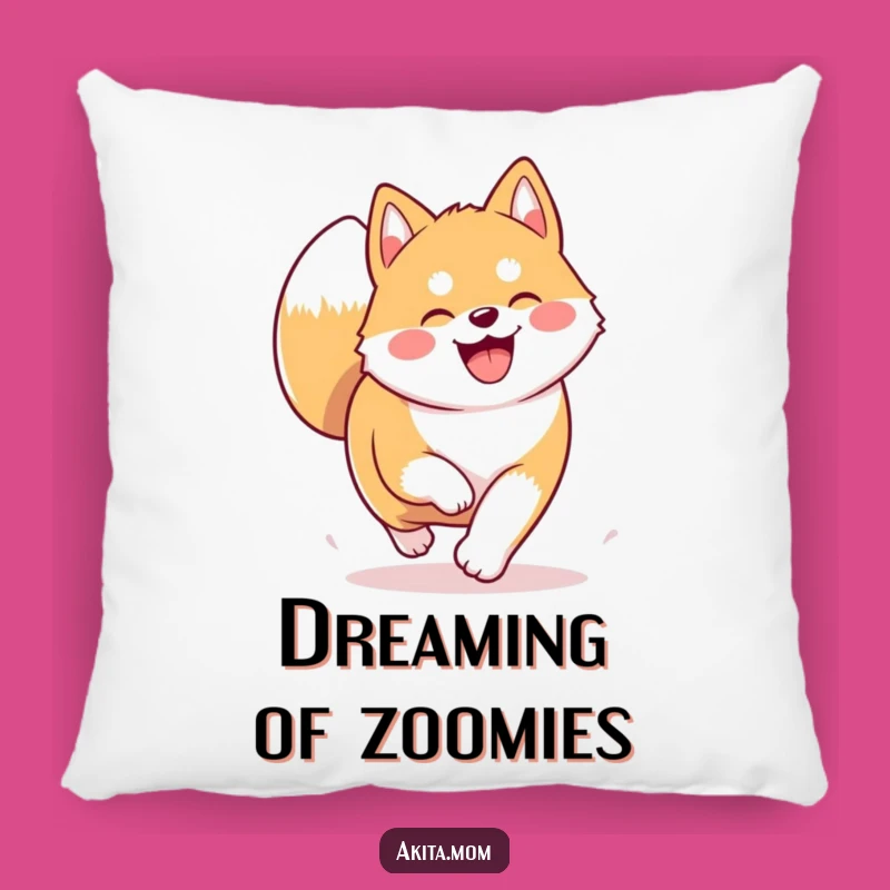 Funny Kawaii Akita Pillow: Cozy & Joyful Canine Cushion
