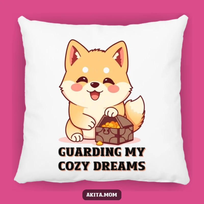 Funny Akita Treasure Guardian Pillow: Cozy Protection and Charm