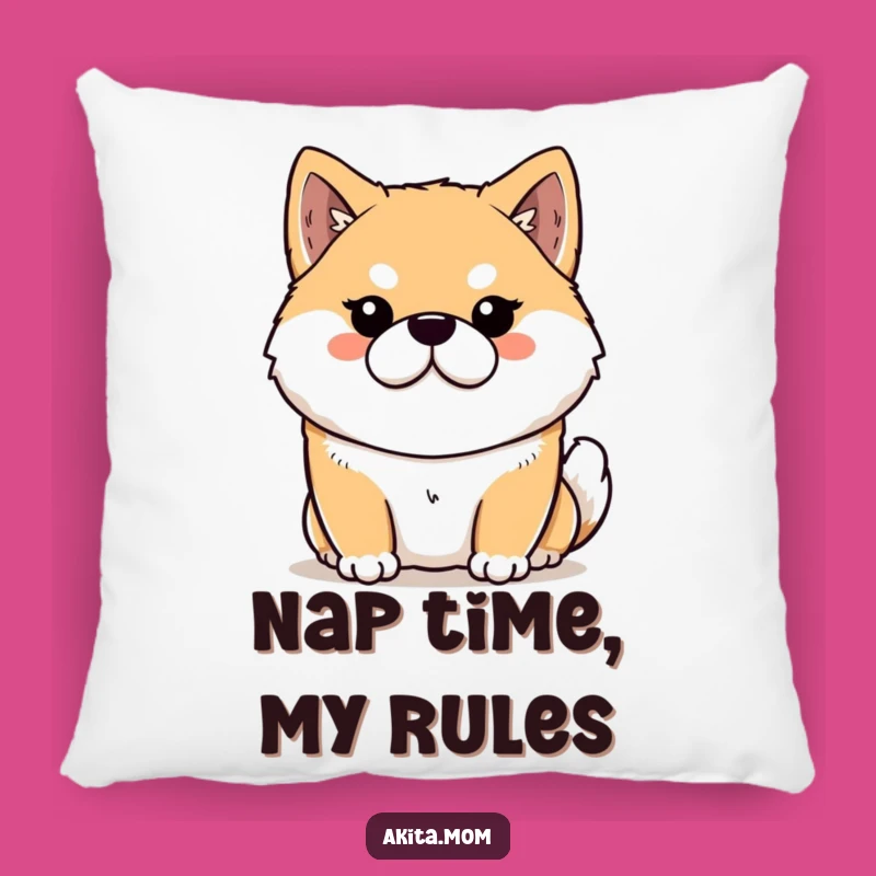 Soft Funny Kawaii Akita Pillow: Dignified Dog Cushion, Cozy & Hilarious Akita Home Decor
