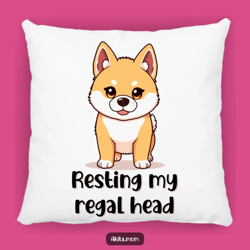 Funny Kawaii Akita Pillow: Cozy & Proud Canine Comfort