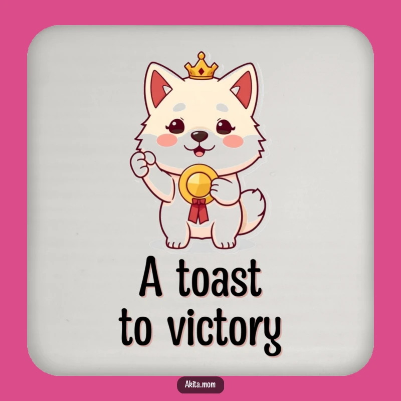 Proud Akita Prize Coasters: Protect Surfaces with Pride