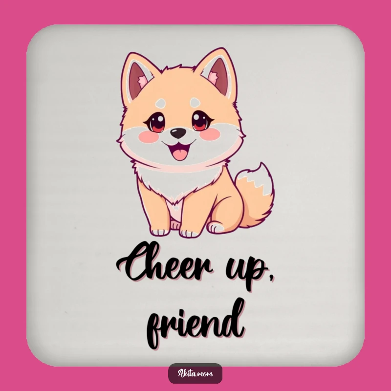 Funny Akita Coaster Set: Eager Dog Protection, Humorous Table Gift