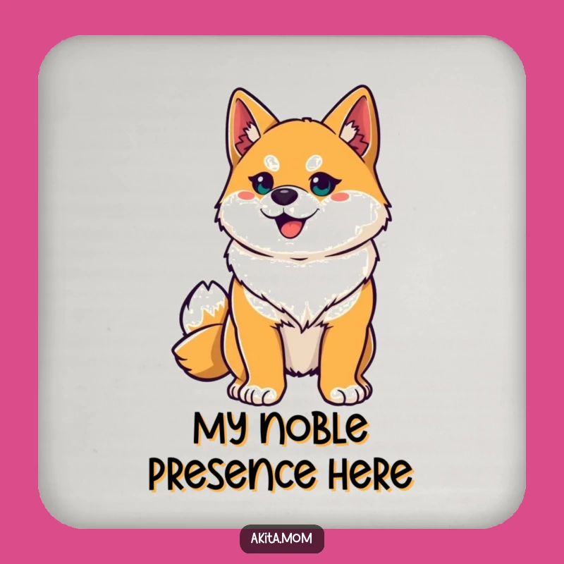 Funny Akita Hero Coaster: Protect Surfaces with Canine Class