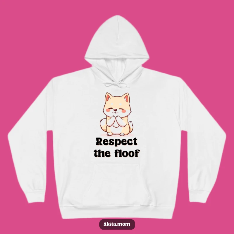 Cozy Funny Kawaii Akita Bowing Hoodie: Warm & Respectful Dog Gift!