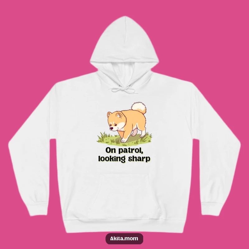 Cozy Funny Kawaii Akita Hoodie: Dignified Dog Trot Sweatshirt, Perfect Gift for Dog Lovers