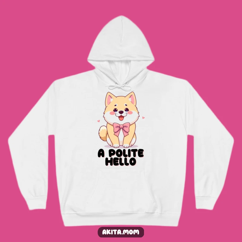 Funny Akita Hoodie: Cozy Bowing Dog Wear, Warm Humorous Gift
