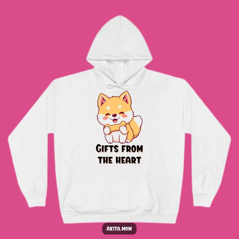 Cozy Funny Kawaii Akita Bone Hoodie: Warm & Generous Dog Gift!