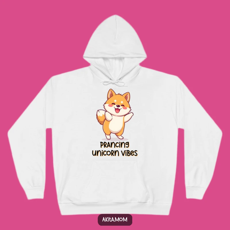 Funny Kawaii Akita Prance Hoodie: Cozy Up with Cute Dog Humor