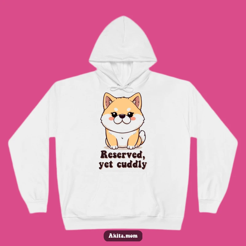 Cozy Funny Kawaii Akita Hoodie: Dignified Dog Art, Warm & Hilarious Akita Gift