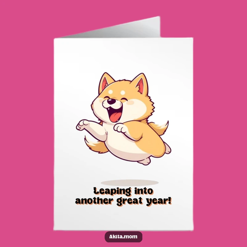 Free Printable Akita Birthday Card: Energetic Dog, Perfect DIY Downloadable Gift