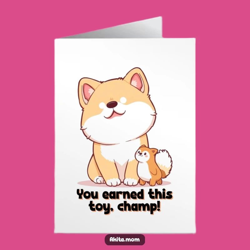 Free Printable Akita Congrats Card: Smart Dog, DIY Downloadable Gift for Success