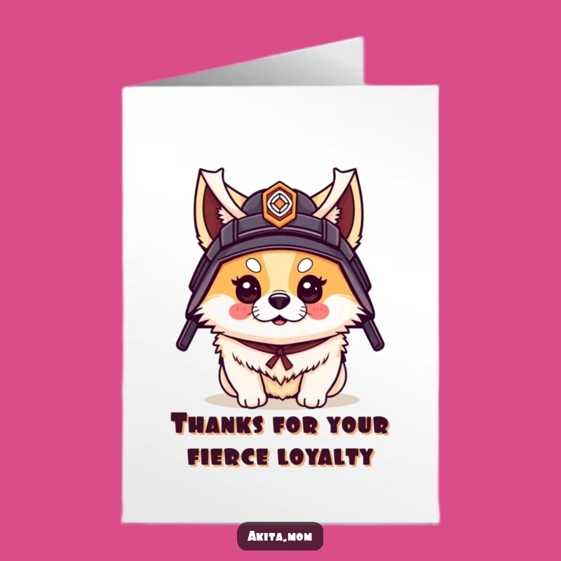 Free Printable Akita Thank You Card: Honorable Dog, DIY Downloadable Gift