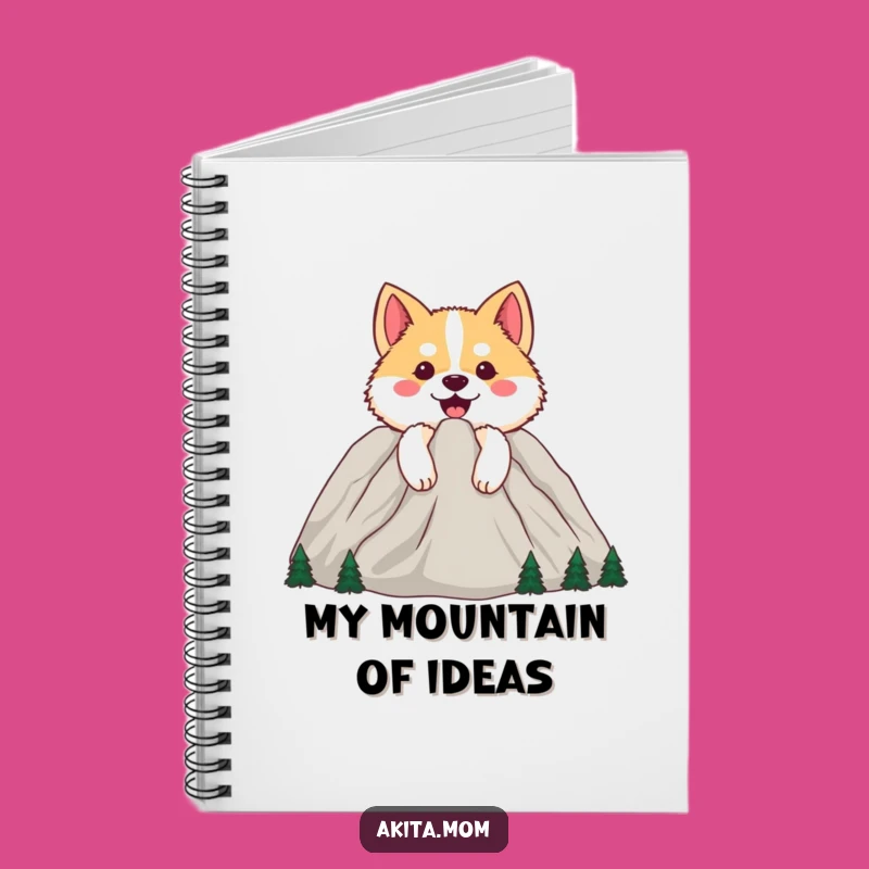 Funny Adventure Akita Mountain Notebook: Jot Down Your Journeys
