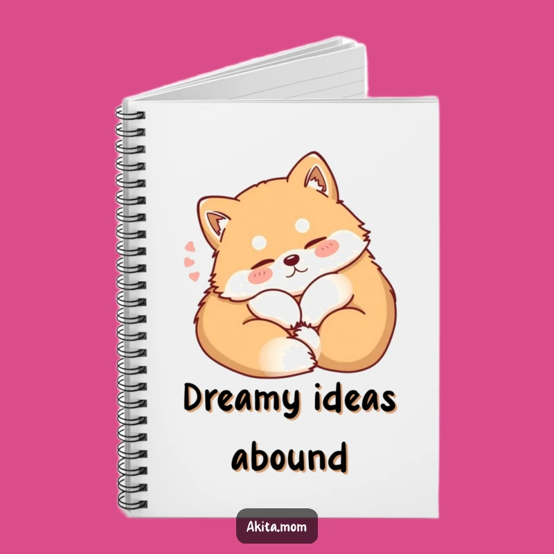 Funny Kawaii Akita Notebook: Content Dog Sigh Journal, Perfect Gift for Dreamers