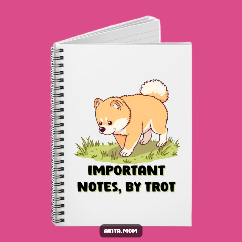 Funny Kawaii Akita Notebook: Dignified Dog Trot Journal, Perfect Gift for Writers