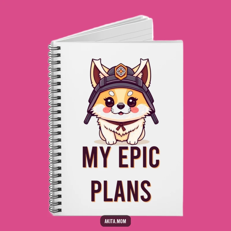 Funny Akita Samurai Notebook: Warrior Dog Journal - Perfect Gift