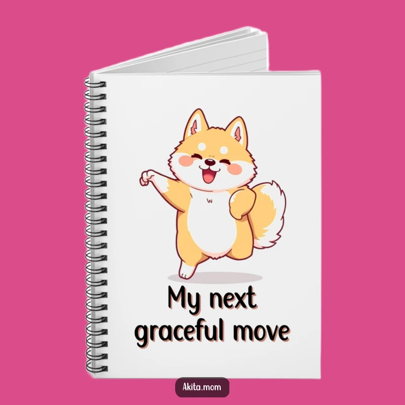 Funny Kawaii Akita Notebook: Graceful Movement Journal
