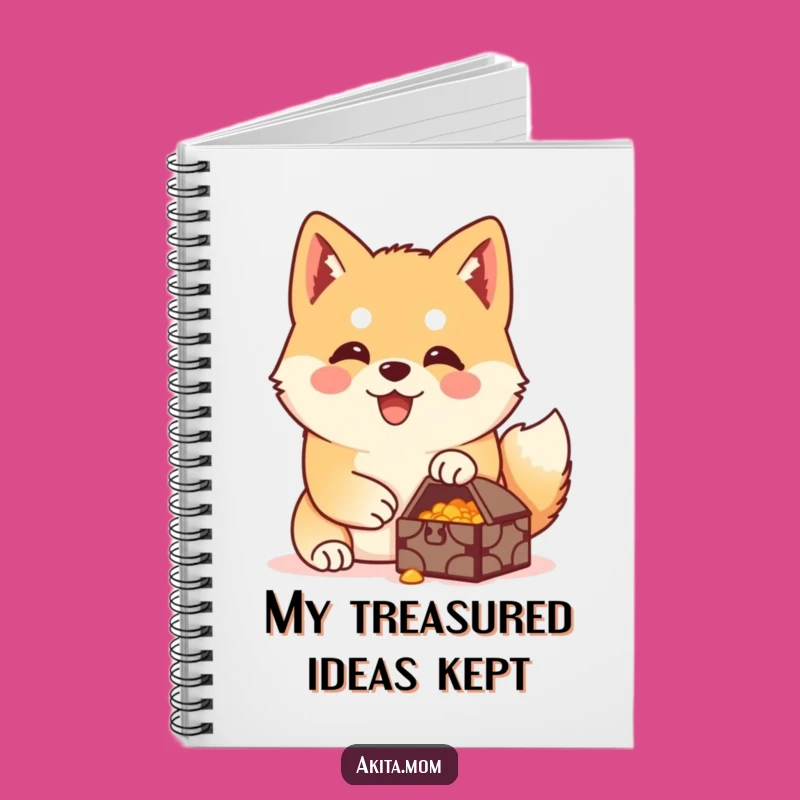 Funny Akita Treasure Guardian Notebook: Secure Your Ideas