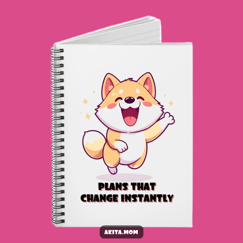 Energetic Akita Zoomie Notebook: Journal Your Adventures