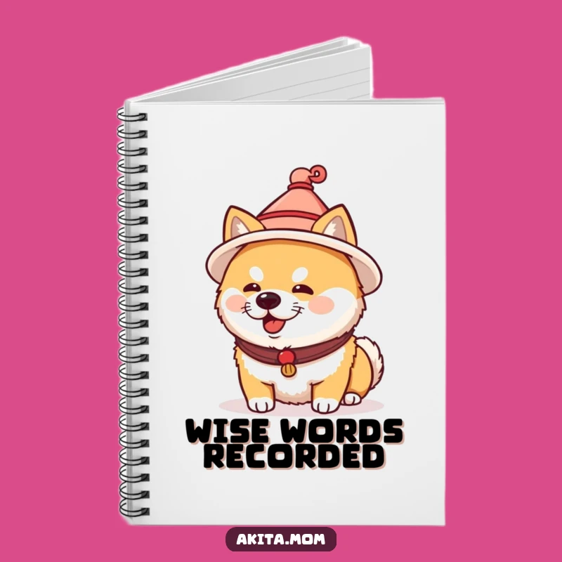 Funny Akita Notebook: Japanese Hat Journal, Humorous Cultural Gift
