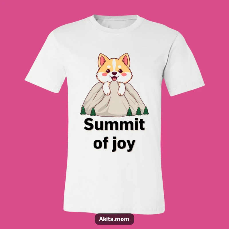 Funny Happy Akita Mountain T-Shirt: Adventure Dog Tee - Great Gift