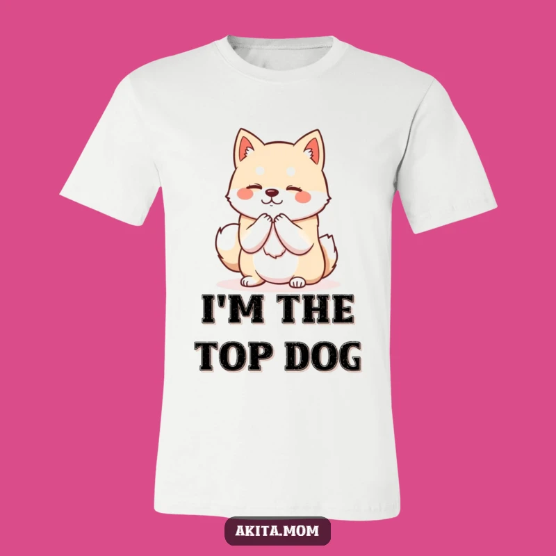 Funny Kawaii Akita Bowing T-Shirt: Elegant Dog Statement Shirt Gift!