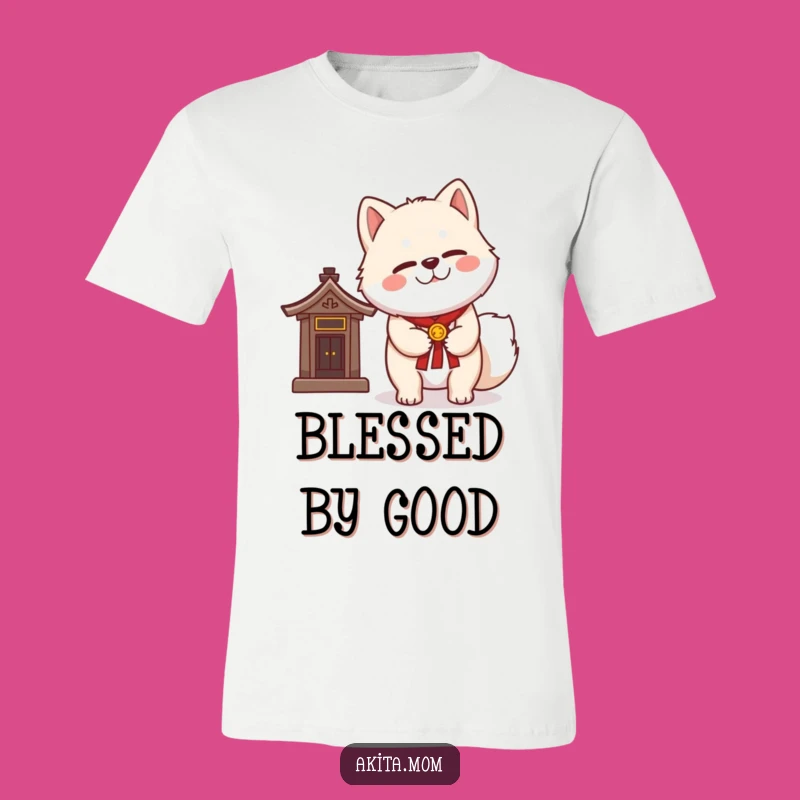 Funny Kawaii Akita Shrine T-Shirt: Playful Wisdom, Perfect Funny Gift!