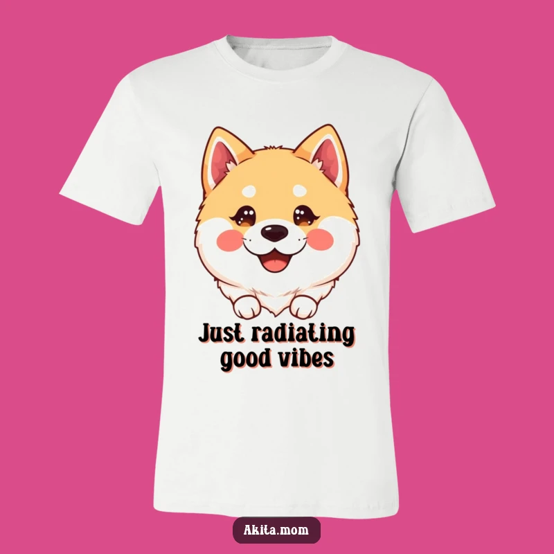 Happy Kawaii Akita T-Shirt: Cute & Funny Dog Lover Tee