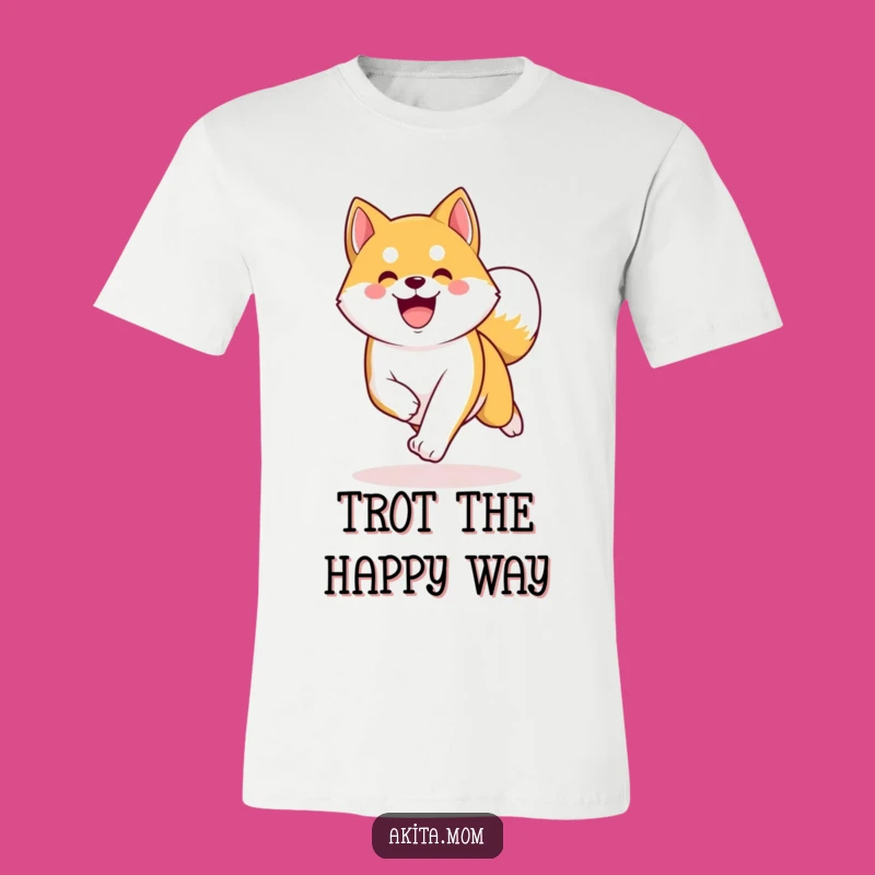 Show your zest for life with this funny Akita t-shirt. The kawaii Akita’s happy trot and spirited tail are a visual celebration of joy.