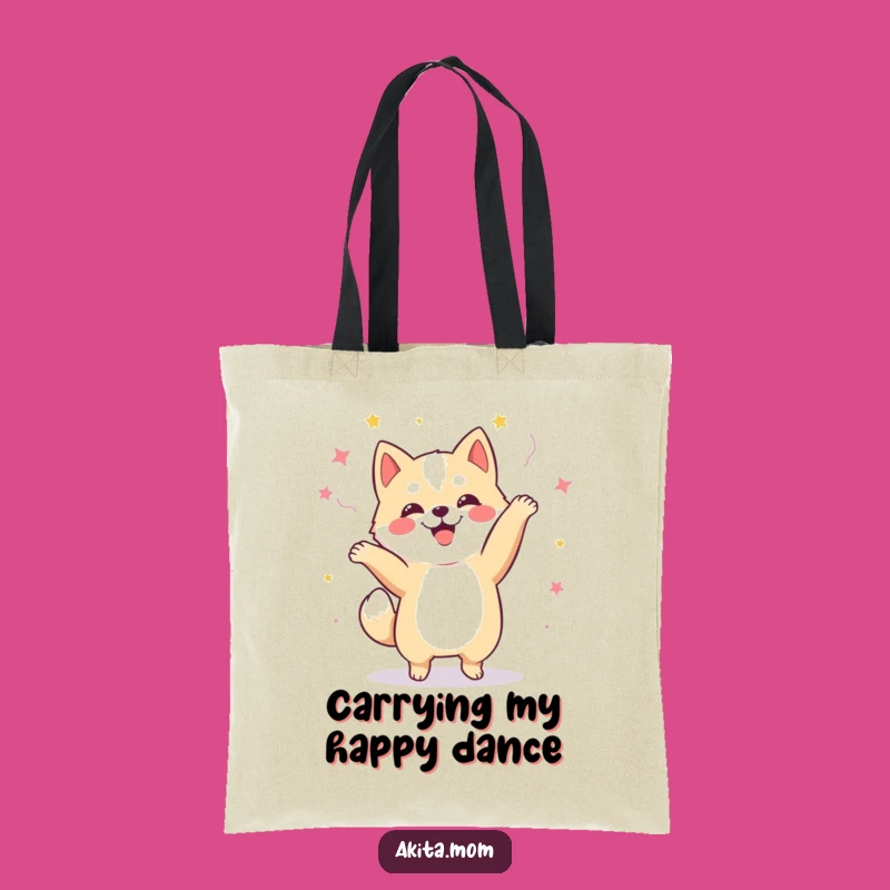 Funny Kawaii Akita Dance Tote Bag: Carry Your Happiness in Style