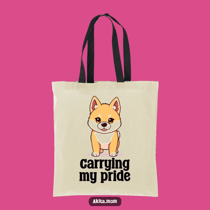 Funny Kawaii Akita Tote Bag: Stylish & Proud Canine Accessory